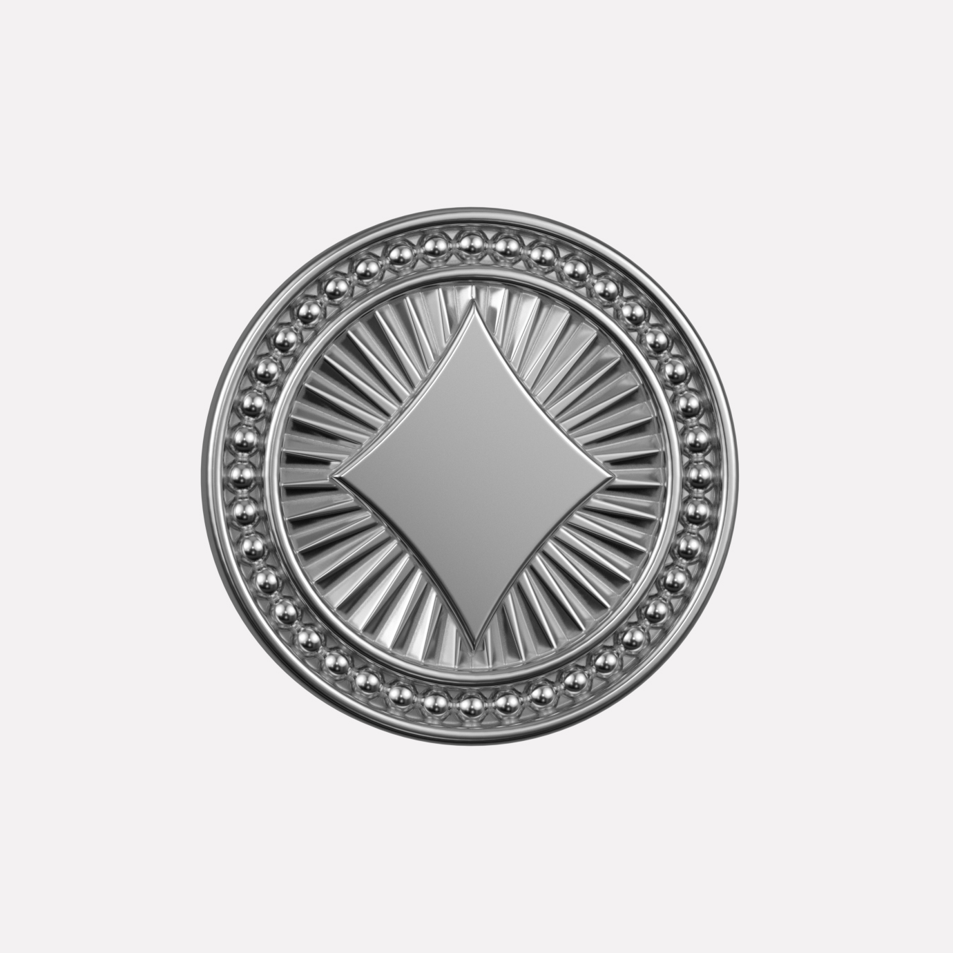 Joollion charm Diamonds in platinum-plated 925 Silver, a symbol of elegance and value from Joolify’s Card Deck collection.