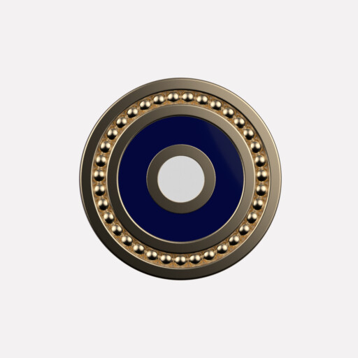 Joollion Charm Eye - Large (Μάτι) σε μπλε σμάλτο, ασήμι 925, επιχρυσωμένο με χρυσό 18k, συμβατό με όλα τα Joolets της Joolify.