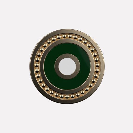 Joollion Charm Eye - Large (Μάτι) σε πράσινο σμάλτο, ασήμι 925, επιχρυσωμένο με χρυσό 18k, συμβατό με όλα τα Joolets της Joolify.