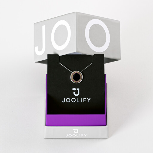 Packaging για Joolets. Κολιέ και εναλλασσόμενο κόσμημα Joollion, από επιχρυσωμένο ασήμι 925, με χρυσό 18k.