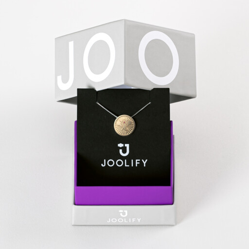 Joolet Κολιέ Packaging. Βάση για εναλλασσόμενο κόσμημα από επιχρυσωμένο ασήμι 925 με χρυσό 18k.