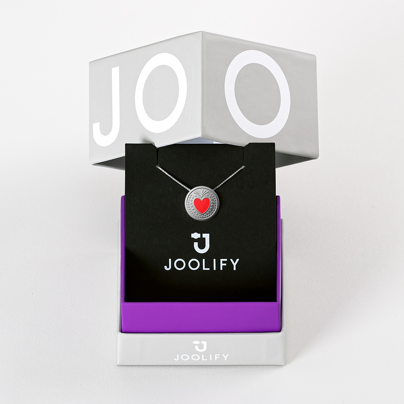 Joolet Κολιέ Packaging. Βάση για εναλλασσόμενο κόσμημα από επιπλατινωμένο ασήμι 925.