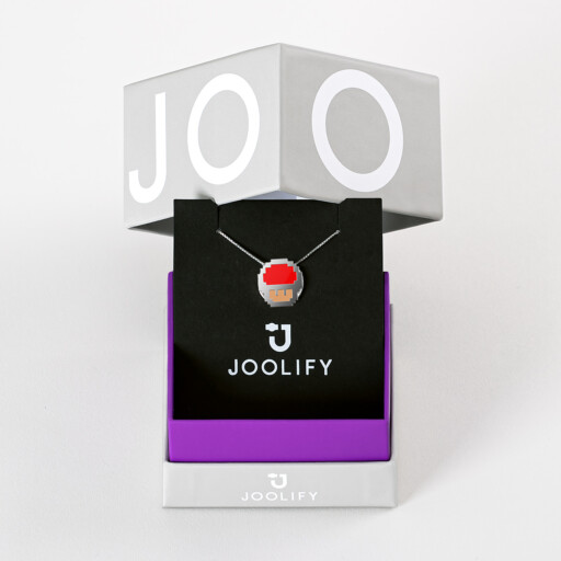 Packaging με Joolet Κολιέ. Εναλλασσόμενο κόσμημα Joollion, από επιπλατινωμένο ασήμι 925.