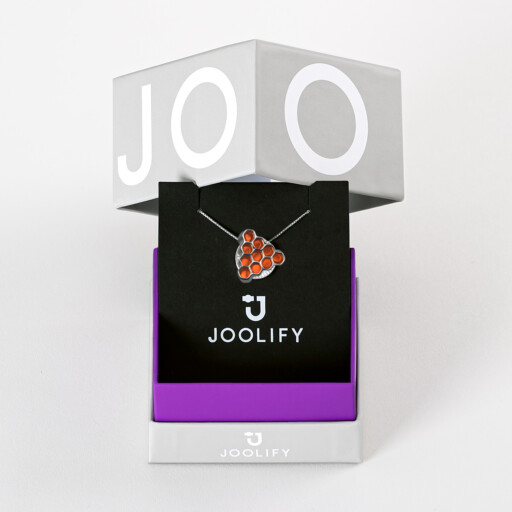 Packaging για Joolets. Κολιέ και εναλλασσόμενο κόσμημα Joollion, από επιπλατινωμένο ασήμι 925.