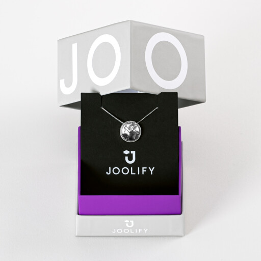 Joolet Κολιέ Packaging. Εναλλασσόμενο κόσμημα Joollion, από οξειδωμένο ασήμι 925.