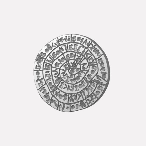 Joollion Charm Phaistos Disc (Δίσκος Φαιστού), ασήμι 925 με οξείδωση, συμβατό με όλα τα Joolets της Joolify.