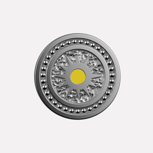 Joollion Charm Sun - Large, ασήμι 925 επιπλατινωμένο, συμβατό με όλα τα Joolets της Joolify.