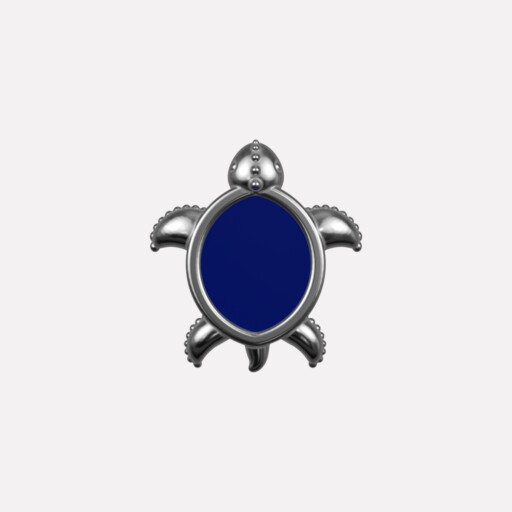 Joollion Charm Turtle - Small σε μπλε σμάλτο, ασήμι 925 επιπλατινωμένο, συμβατό με όλα τα Joolets της Joolify.