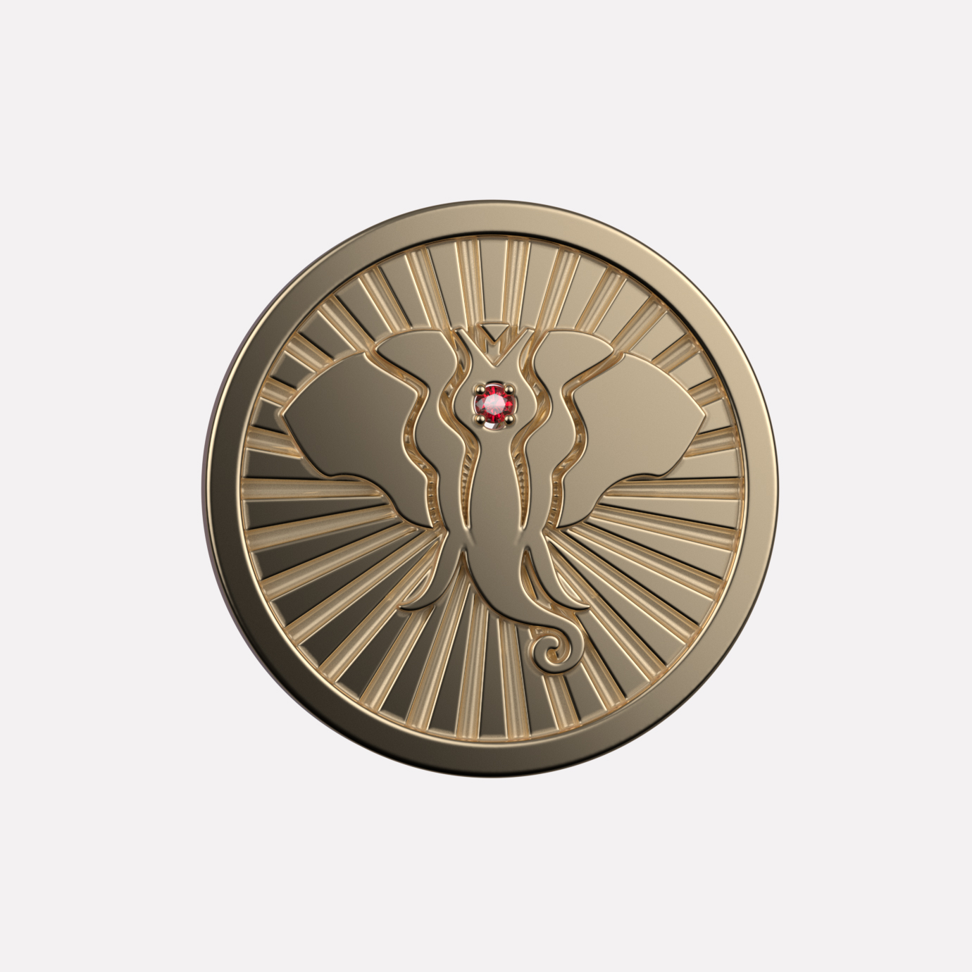 Joollion Charm Elephant (Χρυσός Ελέφαντας), ασήμι 925 επιχρυσωμένο με χρυσό 18k, συμβατό με όλα τα Joolets της Joolify.