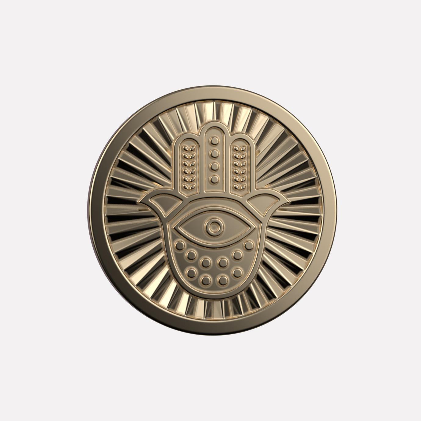 Radiant Joollion charm Hamsa, in 18k gold-plated Sterling Silver.