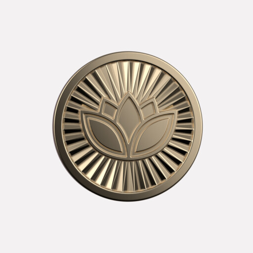 Joollion Charm Lotus (Χρυσός Λωτός), ασήμι 925 επιχρυσωμένο με χρυσό 18k, συμβατό με όλα τα Joolets της Joolify.