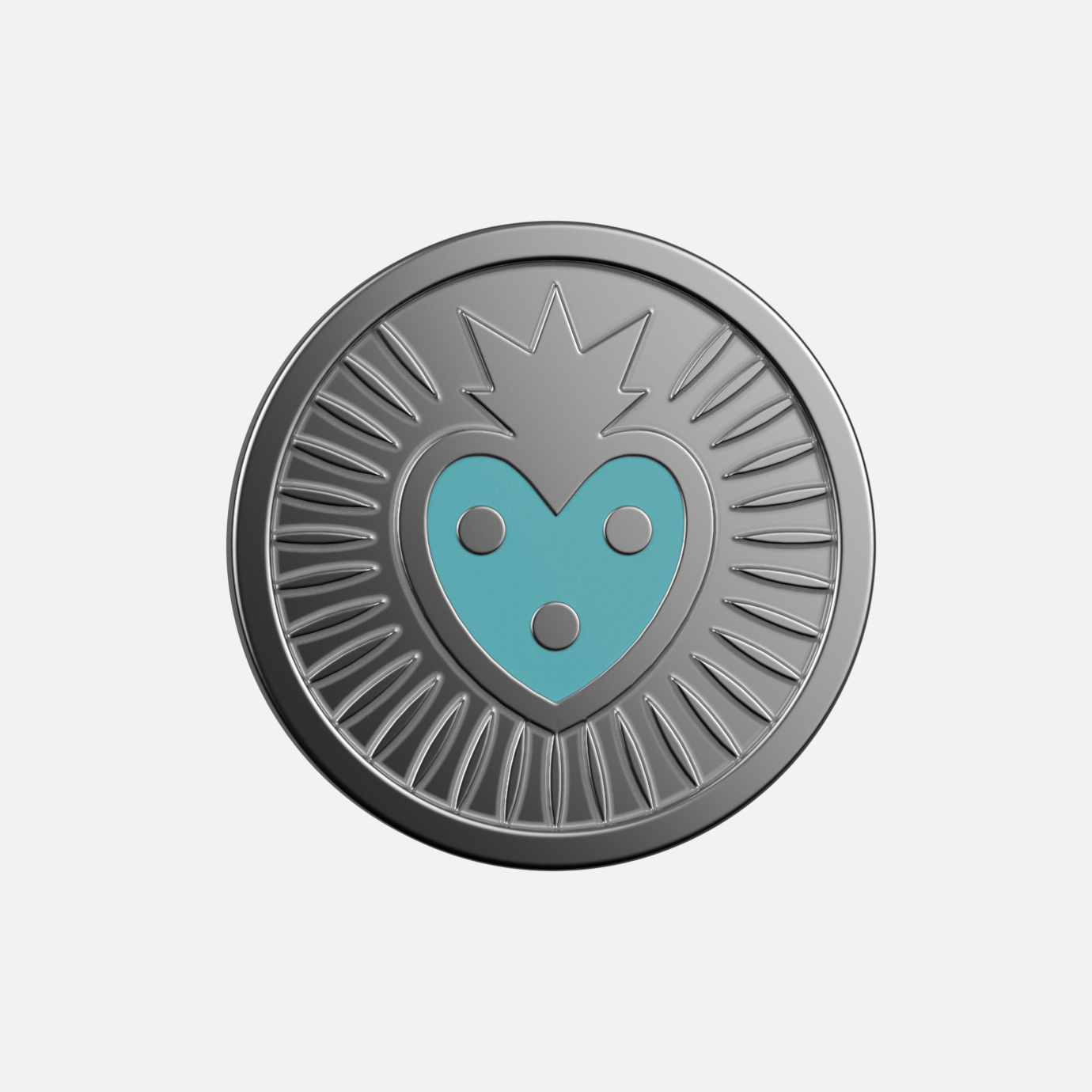 Joollion Charm Azul & Silver Dots Corazon. Γαλάζιο σμάλτο, ασήμι 925 επιπλατινωμένο, συμβατό με όλα τα Joolets της Joolify.