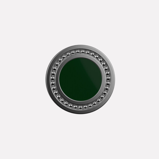 Joollion Charm Elegant - Small, σε πράσινο σμάλτο, ασήμι 925 επιπλατινωμένο, συμβατό με όλα τα Joolets της Joolify.