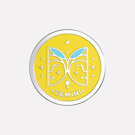 Joollion Charm Gemini (Δίδυμοι), ασήμι 925 επιπλατινωμένο, συμβατό με όλα τα Joolets της Joolify.