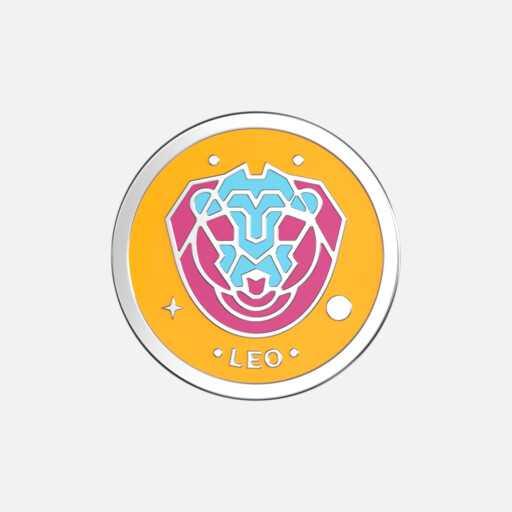 Joollion Charm Leo (Λέοντας), ασήμι 925 επιπλατινωμένο, συμβατό με όλα τα Joolets της Joolify.