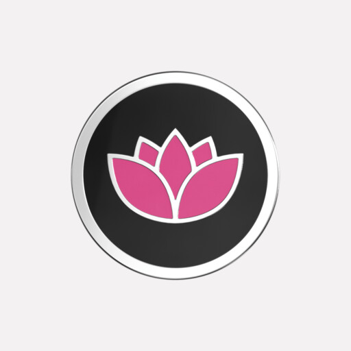 Joollion Charm Pink Lotus (Ροζ Λωτός), ασήμι 925 επιπλατινωμένο, συμβατό με όλα τα Joolets της Joolify.