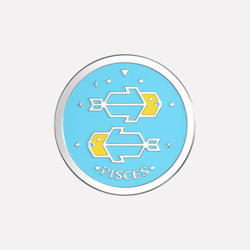 Hand-enameled zodiac sign Joollions in vibrant colors, crafted in platinum-plated sterling silver. Express your star sign with bold personality.