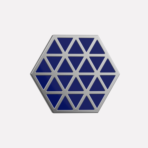 Joollion Charm Pop Hexagon (Εξάγωνο) σε μπλε σμάλτο, ασήμι 925 επιπλατινωμένο, συμβατό με όλα τα Joolets της Joolify.