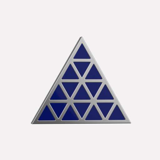 Joollion Charm Pop Triangle (Τρίγωνο) σε μπλε σμάλτο, ασήμι 925 επιπλατινωμένο, συμβατό με όλα τα Joolets της Joolify.