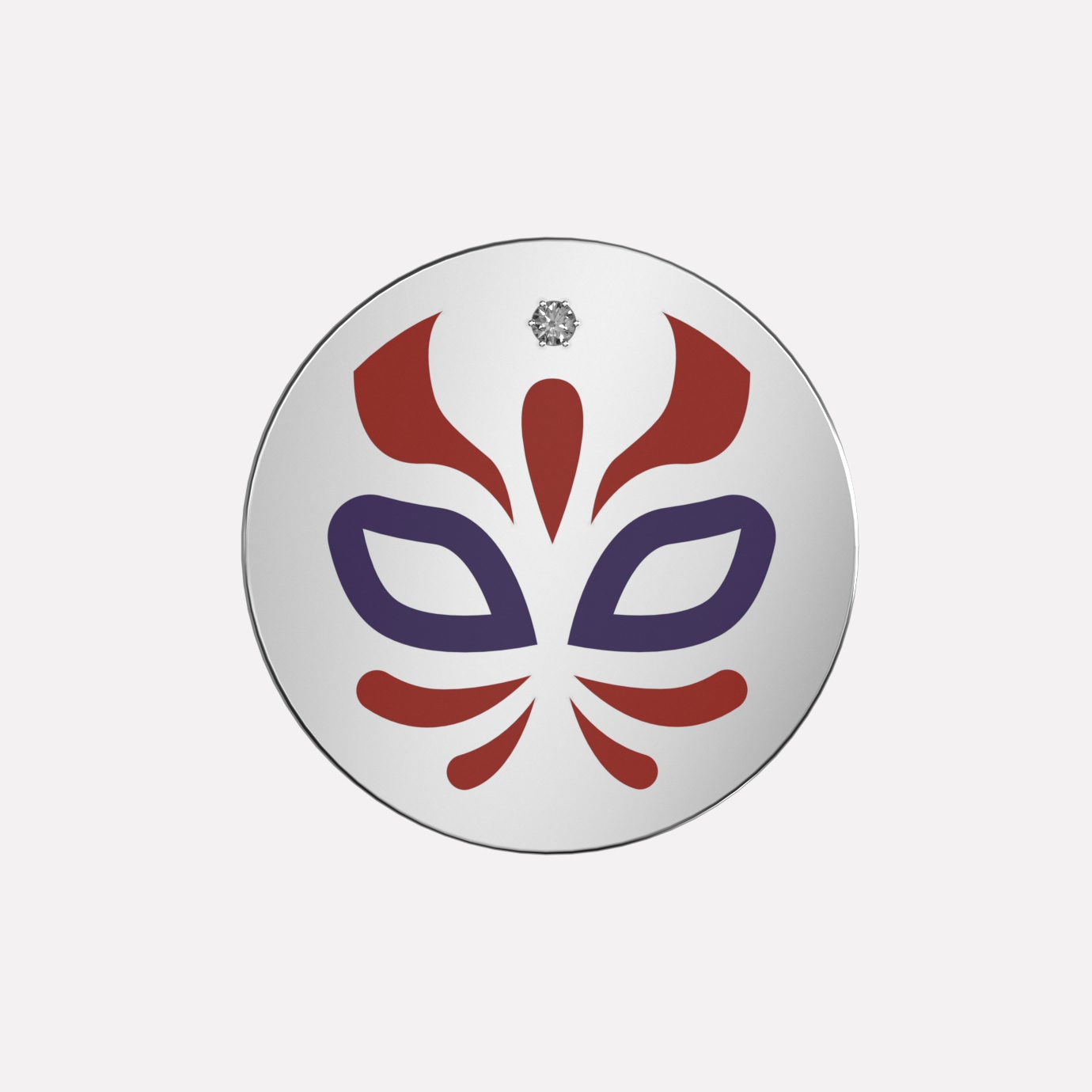 Fierce Purple Demonio Stone Joollion in platinum‑plated sterling silver.