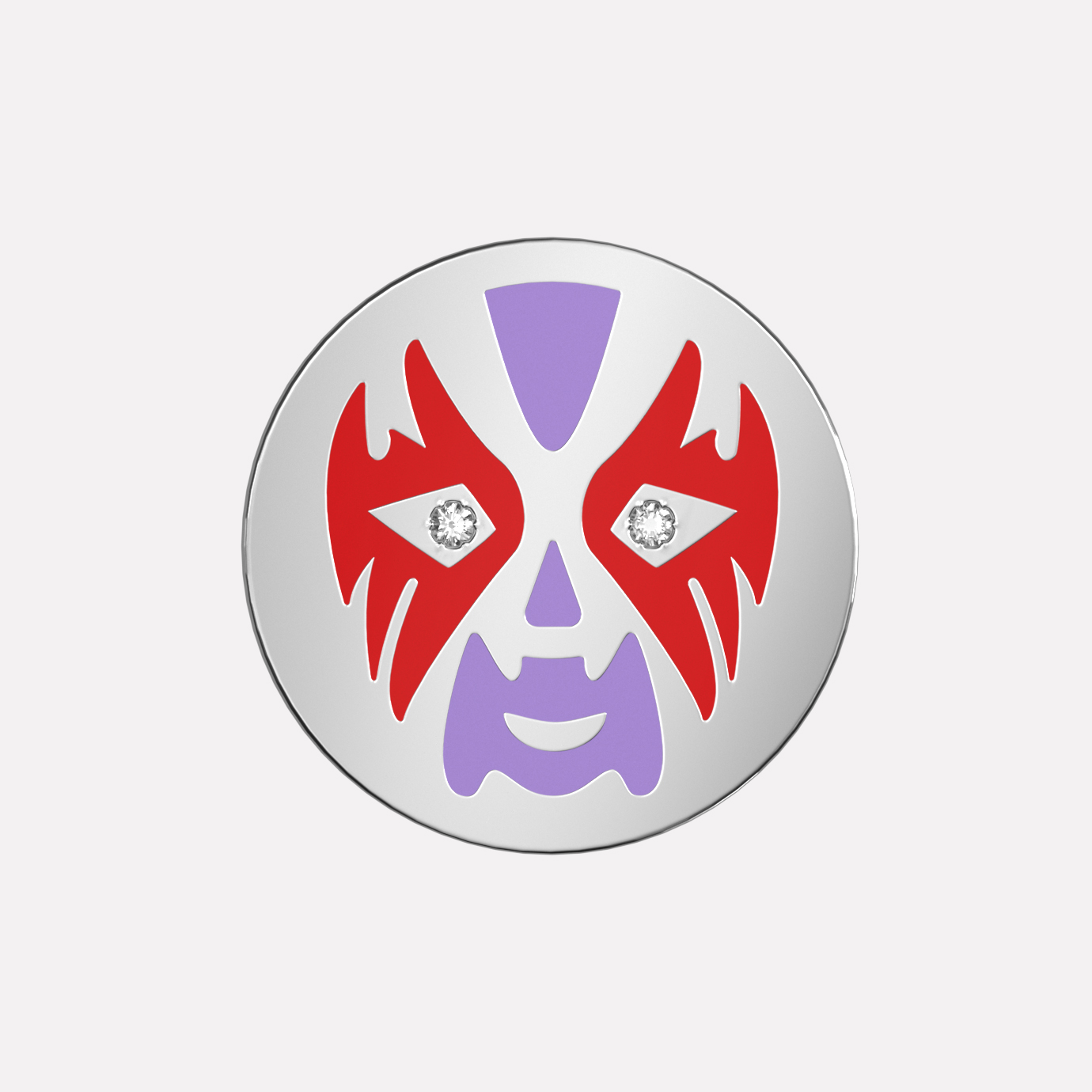 Alluring Violet Fantasma Stones charm in platinum‑plated sterling silver.