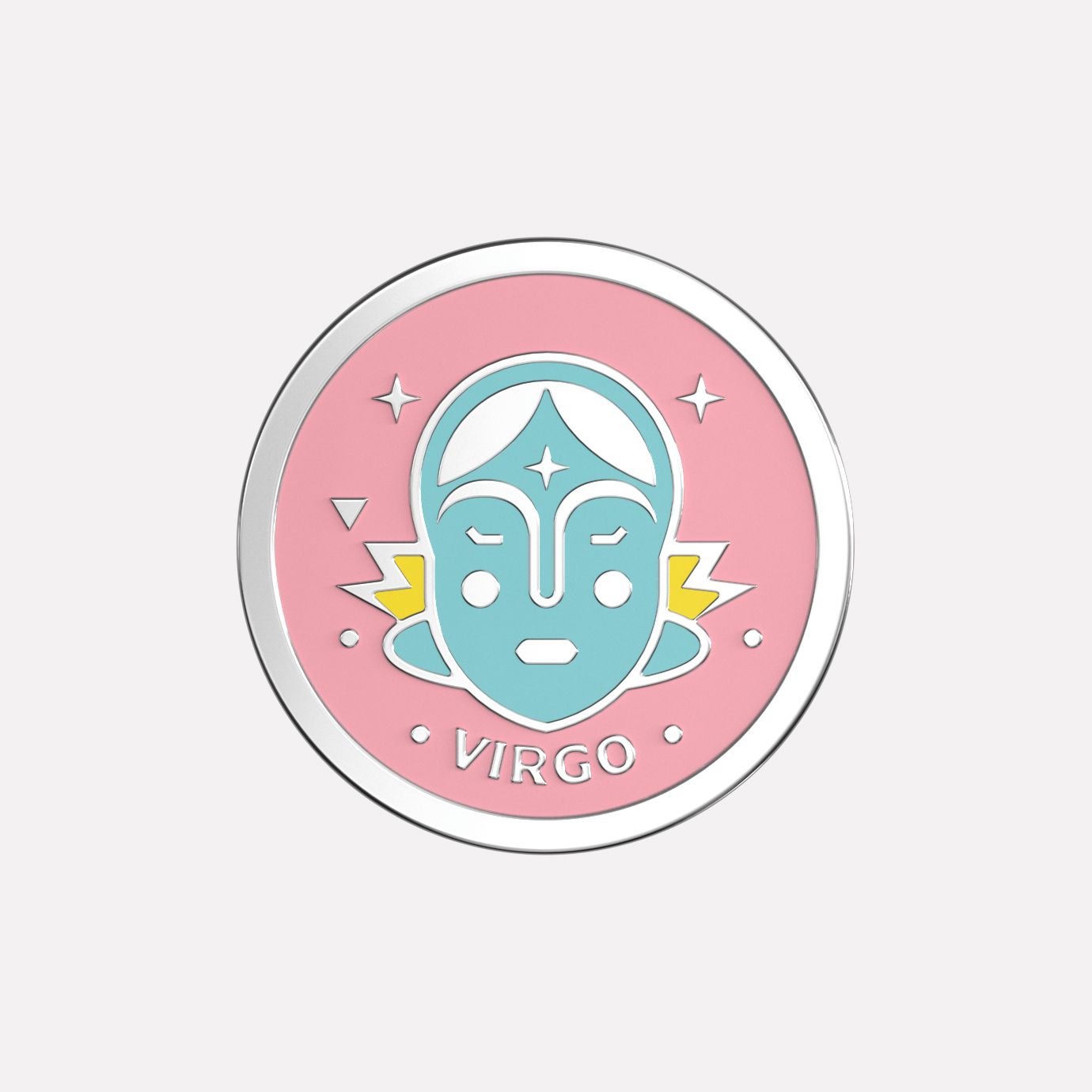 Joollion Virgo in platinum-plated Sterling Silver, delicate zodiac charm.