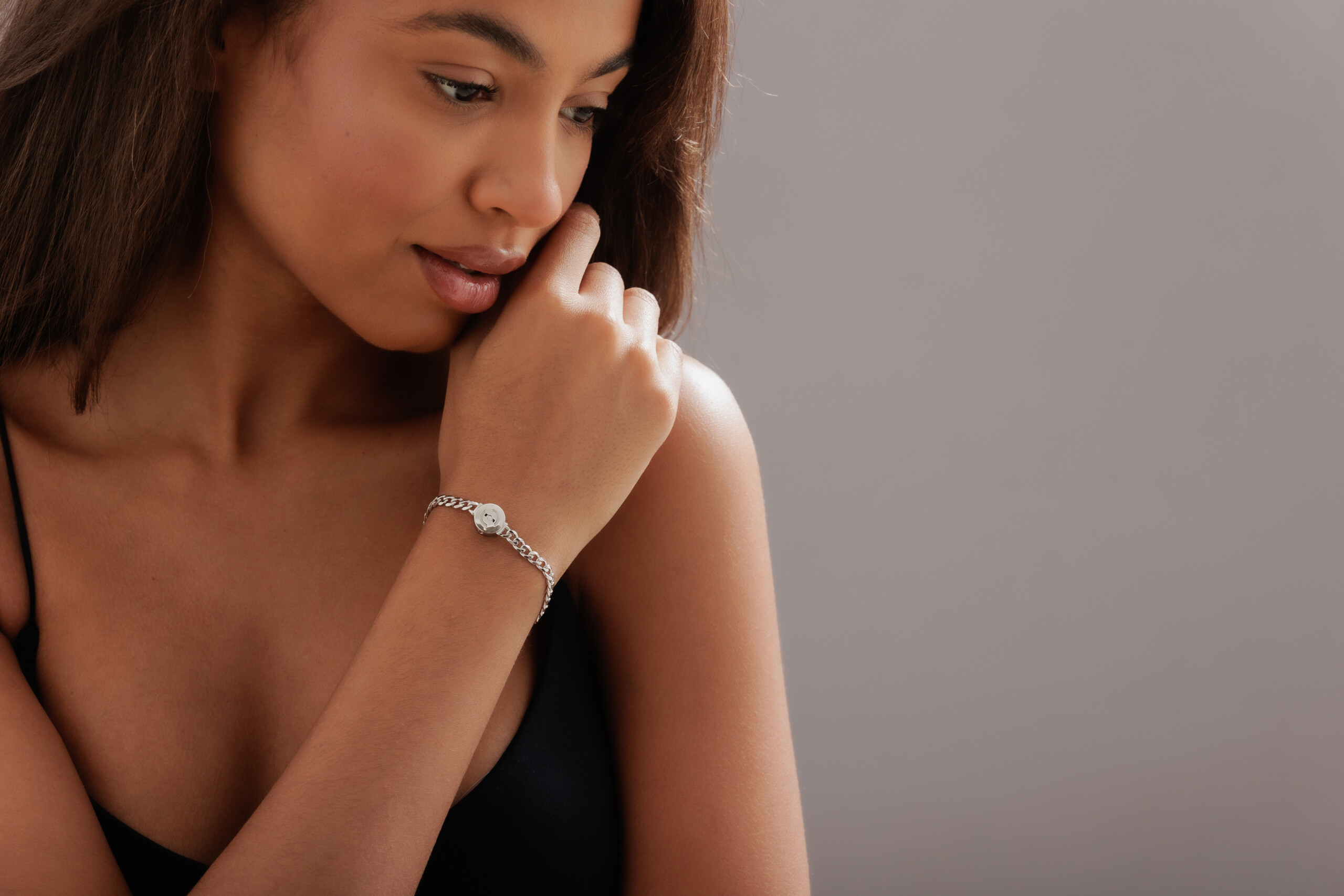 Joolet Bracelet Narrow Chain. Ασήμι 925, επιπλατινωμένο. Συνδυάζεται με όλα τα Joollions.