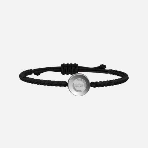 Joolet Bracelet Thin Cord (Βραχιόλι Μακραμέ με λεπτό κορδόνι). Μαύρο χρώμα. Ασήμι 925. Συνδυάζεται με όλα τα Joollions.