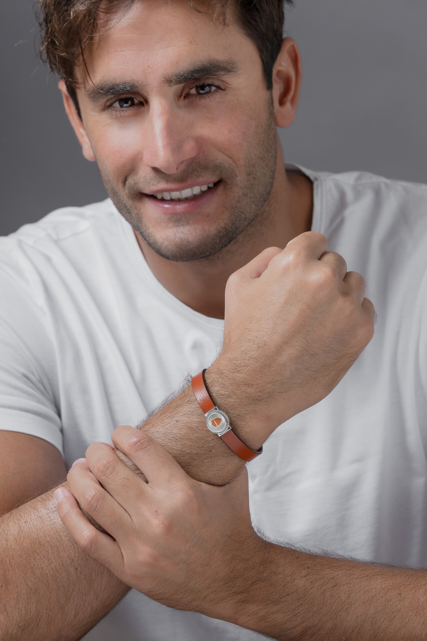 Joolet Bracelet Wide Leather, Unisex. Ασήμι 925. Συνδυάζεται με όλα τα Joollions.