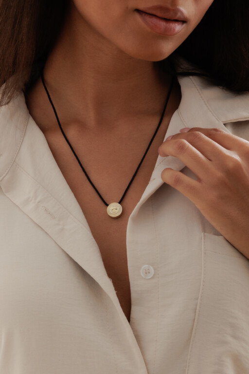 Joolet Pendant Cord (Κρεμαστό με κορδόνι). Ασήμι 925, επιχρυσωμένο με χρυσό 18k. Συνδυάζεται με όλα τα Joollions.