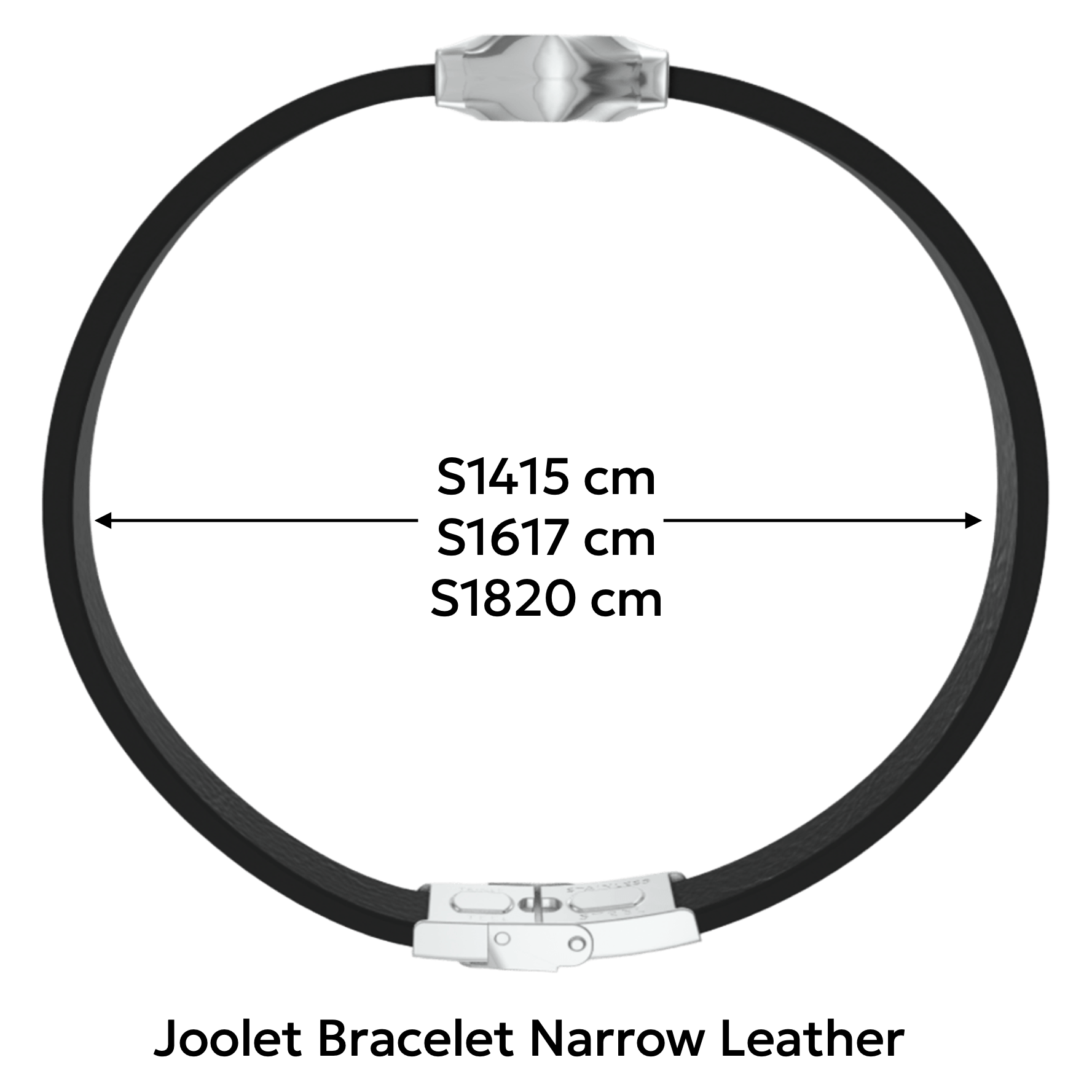 Επίλεξε το ιδανικό για εσένα μέγεθος για το Joolet Bracelet Narrow Leather της Joolify.